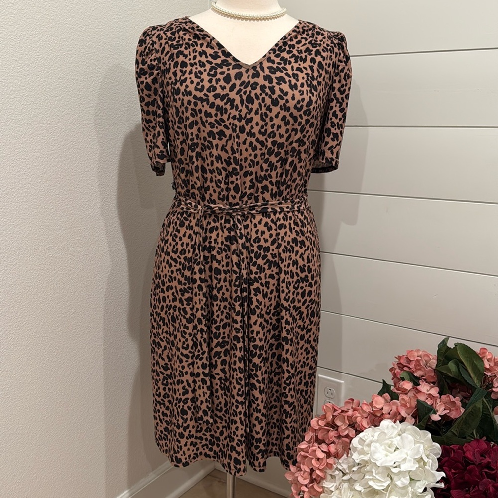 Ava & Viv Target leopard print dress X XL plus size puffy sleeve